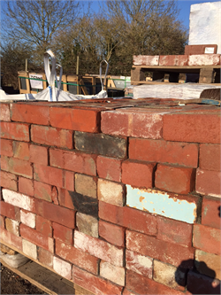 Reclaimed solid red bricks